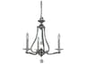 Framburg Allena 3-Light Polished Nickel Crystal Candelabra Chandelier