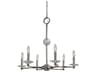 Framburg Pirouette 6-Light Polished Nickel Crystal Candelabra Chandelier