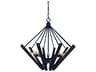 Framburg Rustic Chic 10-Light Matte Black Sputnik Pendant
