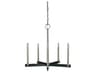 Framburg Jessica 5-Light Brushed Nickel Matte Black Candelabra Chandelier