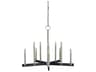 Framburg Jessica 10-Light Brushed Nickel Matte Black Candelabra Chandelier