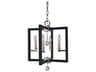 Framburg Minimalist Elegant 4-Light Polished Nickel Matte Black Candelabra Chandelier