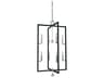 Framburg Minimalist Elegant 8-Light Polished Nickel Matte Black Crystal Candelabra Geometric Chandelier