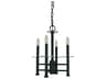 Framburg Metropolitan 4-Light Matte Black Crystal Candelabra Chandelier