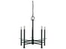 Framburg Metropolitan 5-Light Matte Black Crystal Candelabra Chandelier