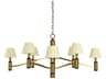 Framburg Hampton 8-Light Antique Brass Matte Black Candelabra Empire Chandelier