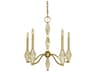 Framburg Vivian 5-Light Brushed Brass Crystal Candelabra Chandelier