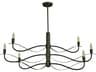 Framburg Telluride 6-Light Iron Gray Linear Island Pendant