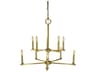 Framburg Evelyn 10-Light Brushed Brass Candelabra Chandelier