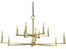 Framburg Evelyn 12-Light Brushed Brass Candelabra Chandelier
