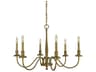Framburg Matera 6-Light Brushed Brass Candelabra Chandelier