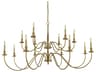 Framburg Matera 14-Light Brushed Brass Candelabra Chandelier