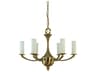 Framburg Atherton 6-Light Brushed Brass Traditional Candelabra Chandelier