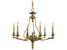Framburg Fin De Siecle 6-Light Brushed Brass Traditional Candelabra Chandelier