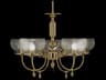 Framburg Chancery 5-Light Polished Brass Glass Bowl Chandelier