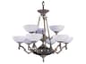 Framburg Napoleonic 9-Light French Brass Bronze Chandelier