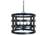 Framburg Homestead 5-Light Matte Black Drum Chandelier