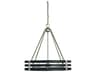 Framburg Luxe 8-Light Satin Pewter Matte Black Drum Pendant