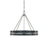 Framburg Luxe 10-Light Satin Pewter Matte Black Drum Pendant