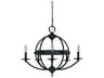Framburg Aurora 5-Light Matte Black Candelabra Chandelier