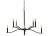 Framburg Bridgeport 8-Light Iron Black Candelabra Chandelier