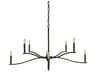 Framburg Bridgeport 8-Light Iron Black Candelabra Chandelier