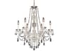 Schonbek Arlington 6-Light Polished Silver Crystal Candelabra Chandelier