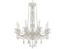 Schonbek Arlington 8-Light Polished Silver Crystal Candelabra Chandelier