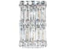 Schonbek Quantum 2-Light Stainless Steel Crystal Wall Sconce
