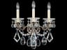 Schonbek La Scala 3-Light Bronze Crystal Wall Sconce