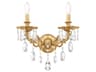 Schonbek Milano 2-Light Gold Crystal Wall Sconce