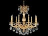 Schonbek Milano 9-Light Gold Crystal Candelabra Chandelier