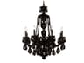 Schonbek Hamilton 8-Light Jet Black Candelabra Chandelier