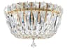 Schonbek Petit Crystal Deluxe 3-Light Gold Bowl Flush Mount