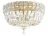 Schonbek Petit Crystal Deluxe 4-Light Gold Bowl Flush Mount