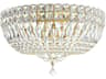 Schonbek Petit Crystal Deluxe 5-Light Gold Bowl Flush Mount