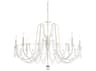 Schonbek Esmery 8-Light White Crystal Candelabra Chandelier