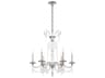Schonbek Helenia 6-Light Heirloom Silver Crystal Candelabra Chandelier