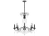 Schonbek Helenia 8-Light Black Crystal Candelabra Chandelier