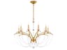 Schonbek Priscilla 10-Light Gold Crystal Candelabra Chandelier