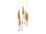 Schonbek Solitude 9-Light Aged Brass Linear Pendant
