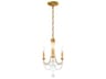Schonbek Verdana 3-Light Heirloom Gold Crystal Candelabra Chandelier