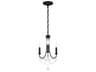 Schonbek Verdana 3-Light Black Crystal Candelabra Chandelier