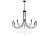 Schonbek Verdana 12-Light Black Crystal Candelabra Chandelier