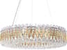 Schonbek Sarella 12-Light Gold Crystal Drum Pendant