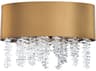 Schonbek Soleil 1-Light Aged Brass Crystal LED Wall Sconce