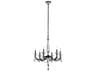 Schonbek Verona 6-Light Black Crystal Candelabra Chandelier