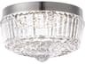 Schonbek Regina 1-Light Polished Nickel Crystal Glass Bowl Flush Mount
