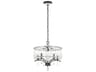Schonbek Bella Rose 5-Light Silver Crystal Candelabra Chandelier
