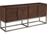 Sligh Studio Designs 67" Walnut Wood Dark Warm Silver Leaf Media Console